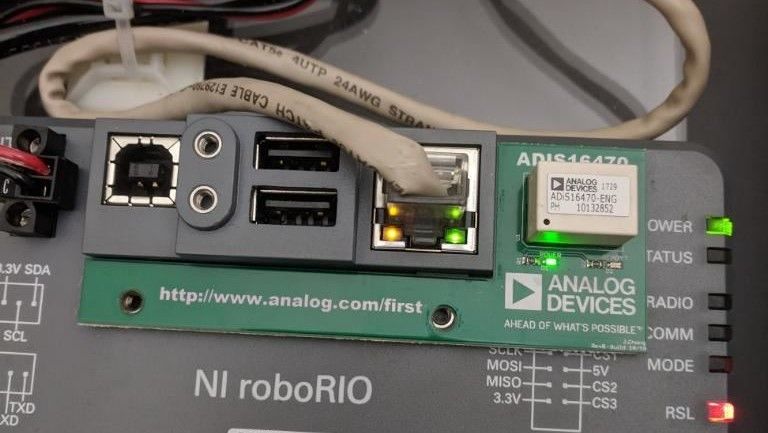This is the ADIS16470 IMU plugged in to the SPI port.