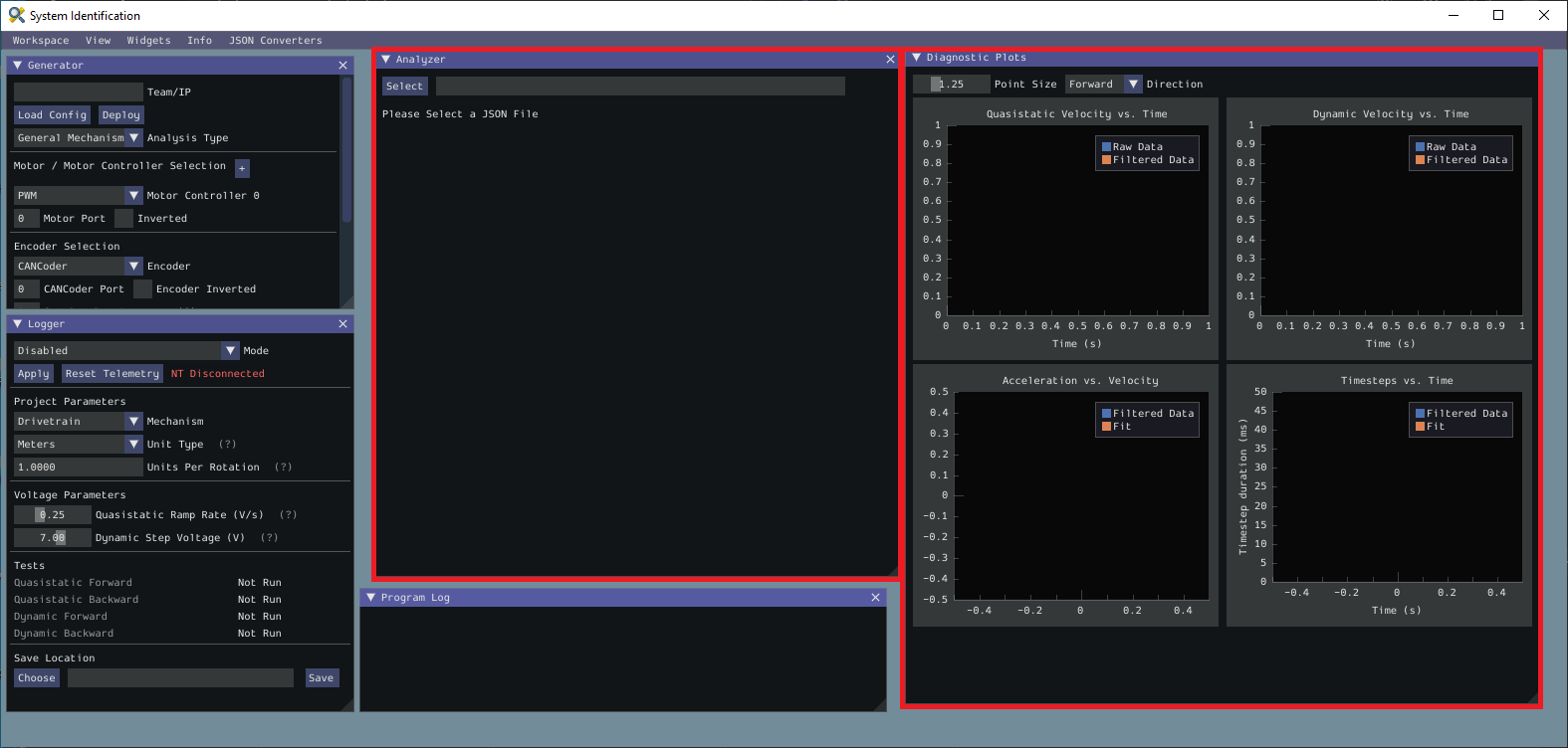 Using the data analyzer