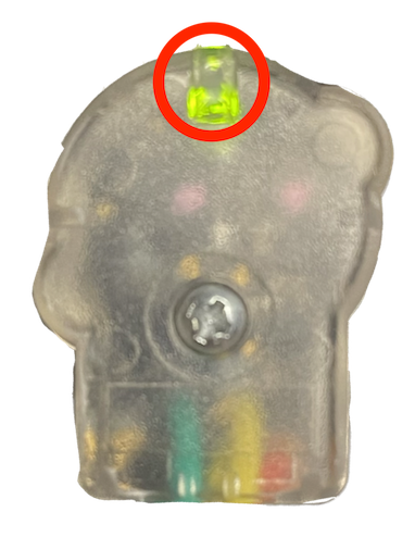 LED at the top of the encoder.