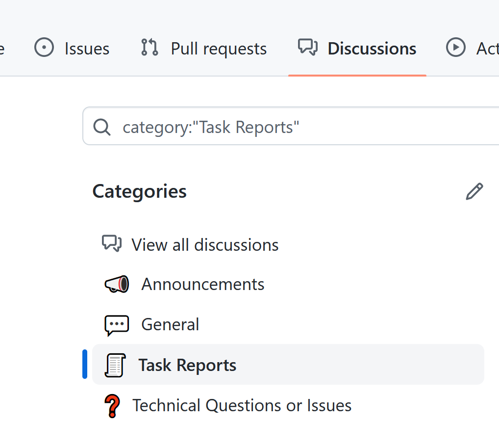How to get to the "Task Reports" section via discussions.