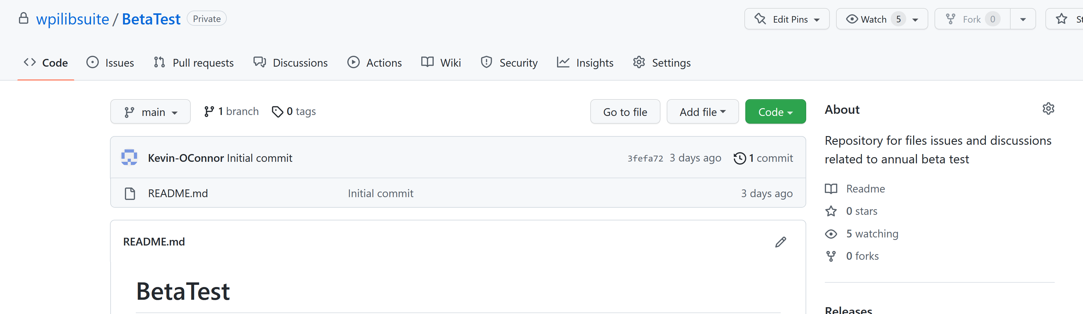 The project homepage.