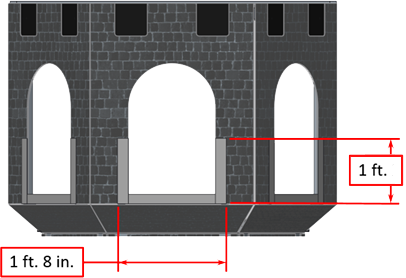 Game manual picture of the 2016 game tower and it's retroreflective tape targets.